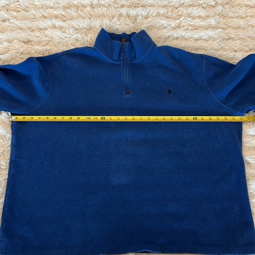🎉Host Pick🎉Polo Ralph Lauren Men’s Royal Blue Quarter Zip Sweater Size XXL - Picture 7 of 11